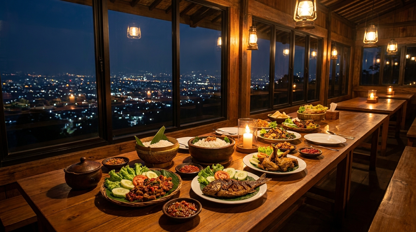 Wisata Kuliner Punclut: Makan Enak Liat City Light Bandung